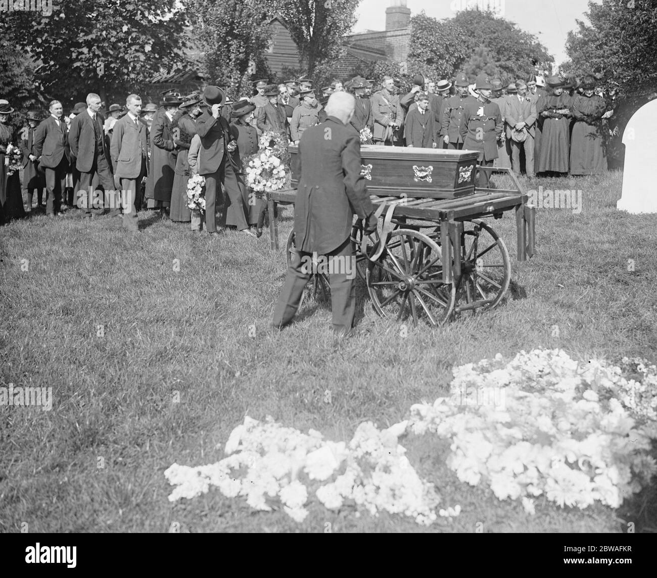 Funerali delle vittime di raid aereo a Essendon 3 settembre 1916 Foto Stock