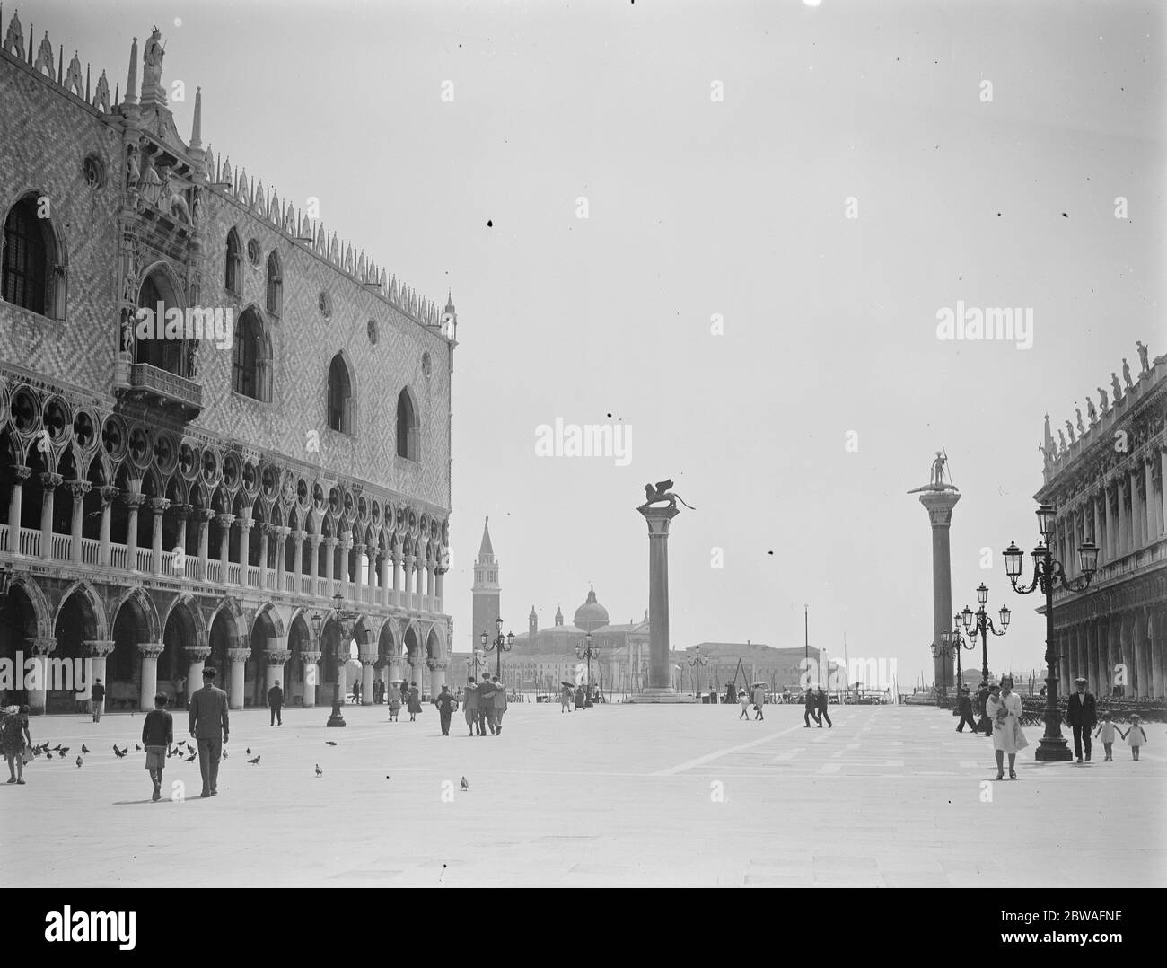 Venezia Italia porzione di Piazza San Marco, Palazzo Ducale sulla sinistra Foto Stock