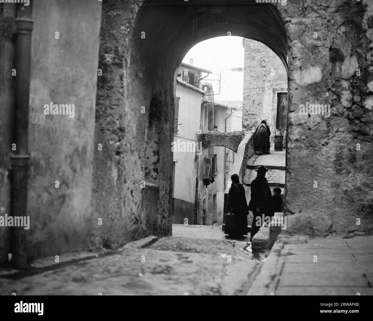 Centro storico di Menton il quartiere italiano Foto Stock