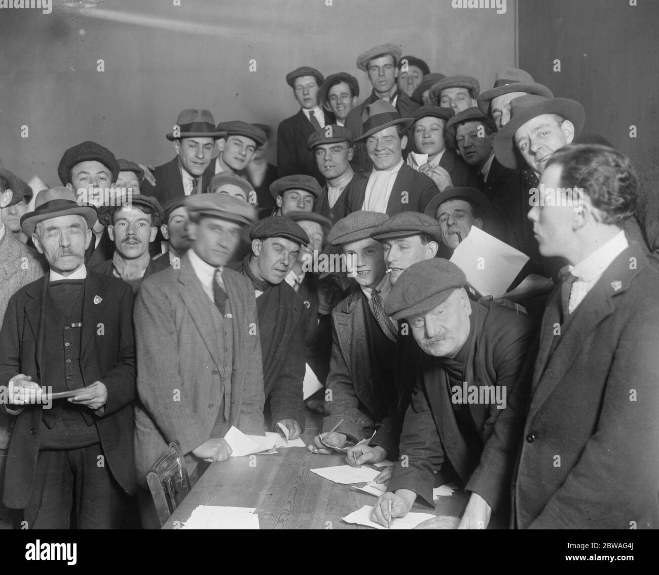 I volontari dello sciopero del carbone al Ministero dei Trasporti 18 ottobre 1920 Foto Stock