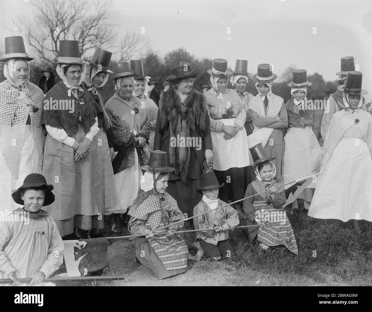 Sig.ra Lloyd George a Chailey. 13 marzo 1921 Foto Stock