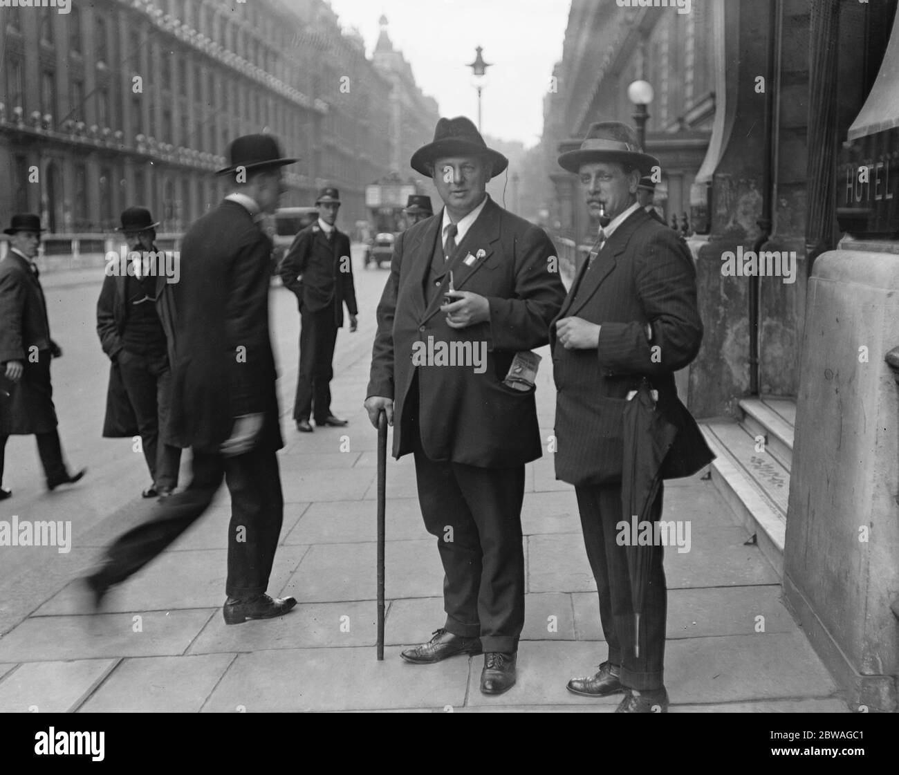 Regno del sud Galles del carbone Strike Albert Thomas, agente per Rhymney (destra) e Stanton 1915 Foto Stock