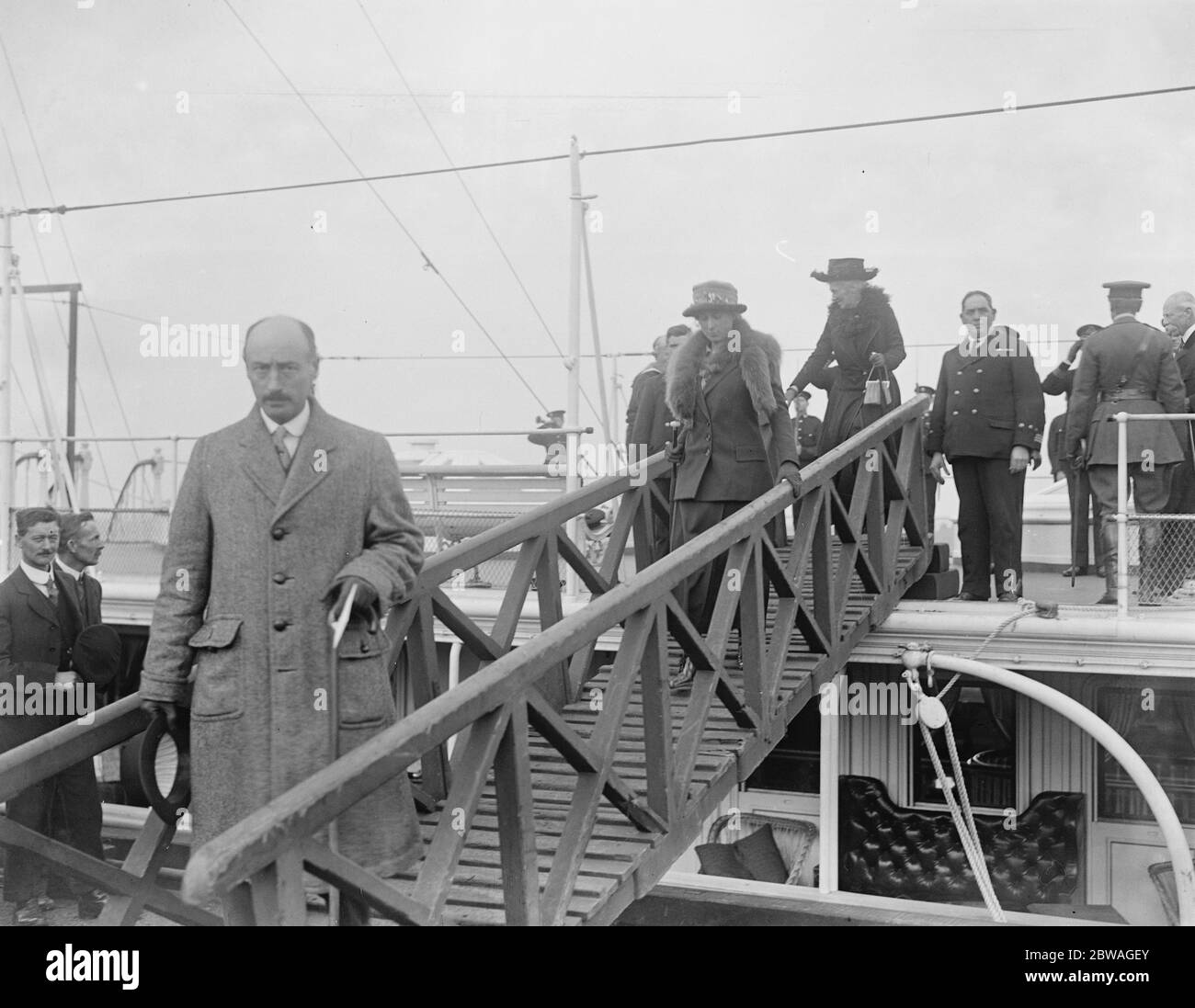 La principessa Mary arrivava a Woolwich , Londra , dopo un viaggio via mare dalla Scozia . 11 ottobre 1919 Foto Stock