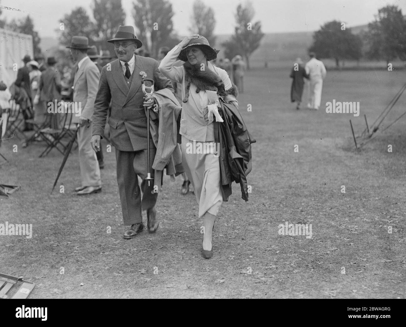 Eton contro Winchester a Winchester Sir Nelson e Lady Rycroft 29 giugno 1934 Foto Stock
