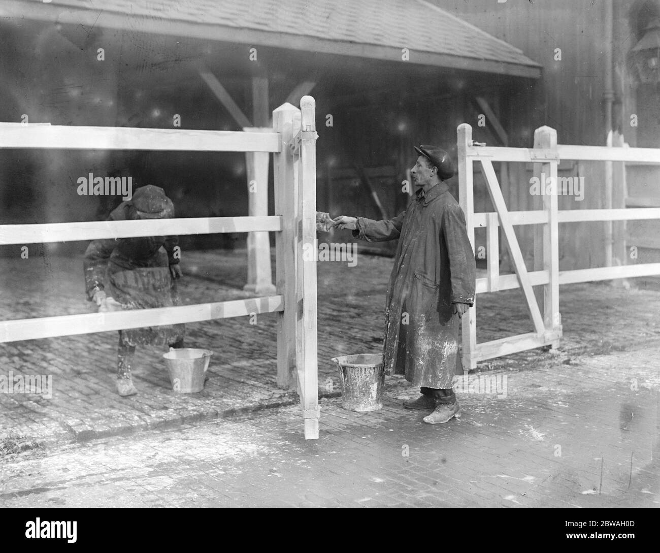 Precauzioni contro l'afta epizootica a Islington, Londra . Foto Stock
