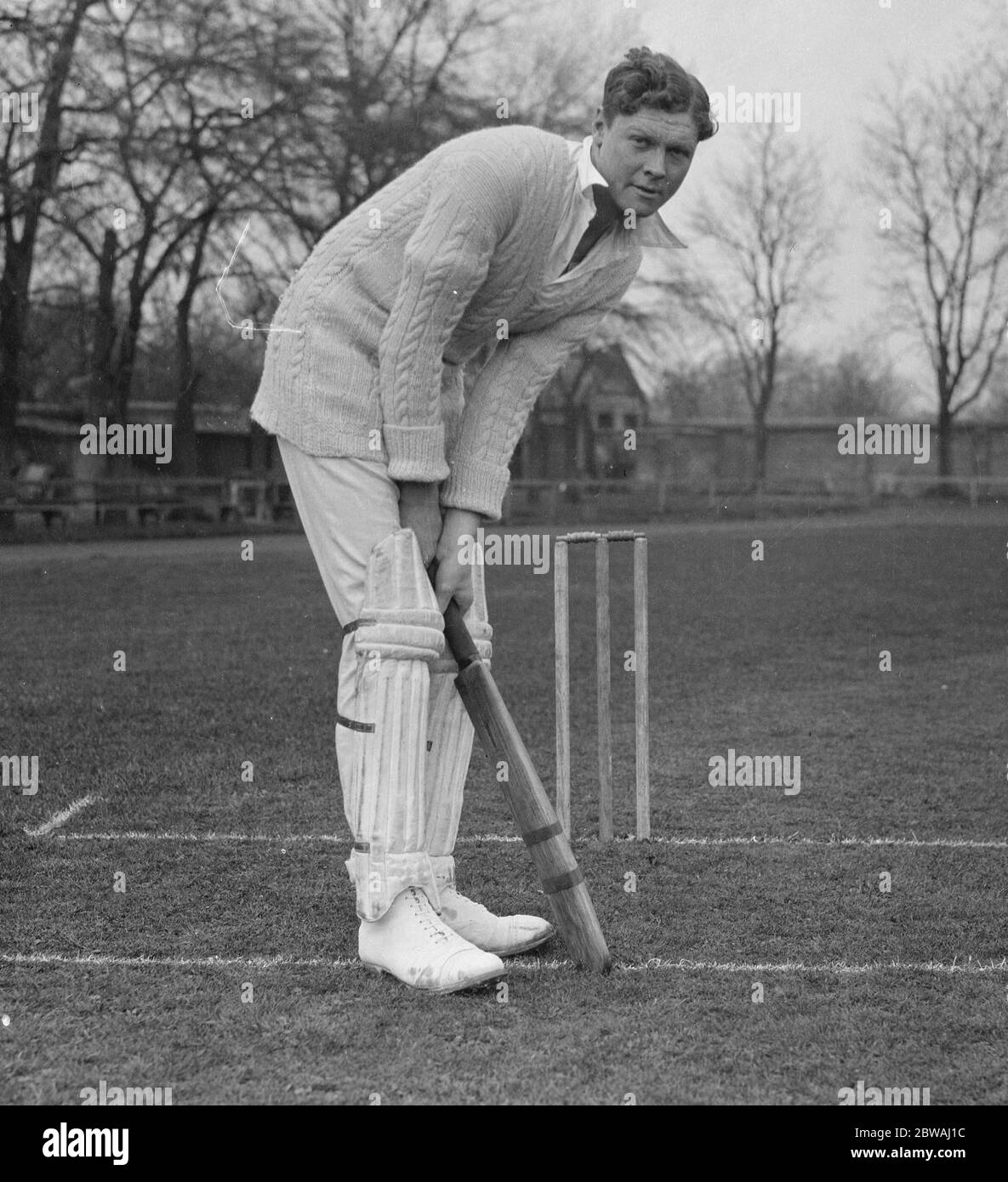 Cricketer inglese , APF (Percy) Chapman , battitore . Foto Stock