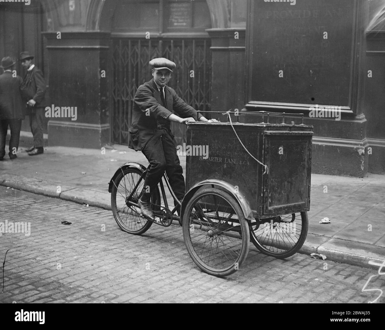 Un triciclo di consegna 3 agosto 1925 Foto Stock