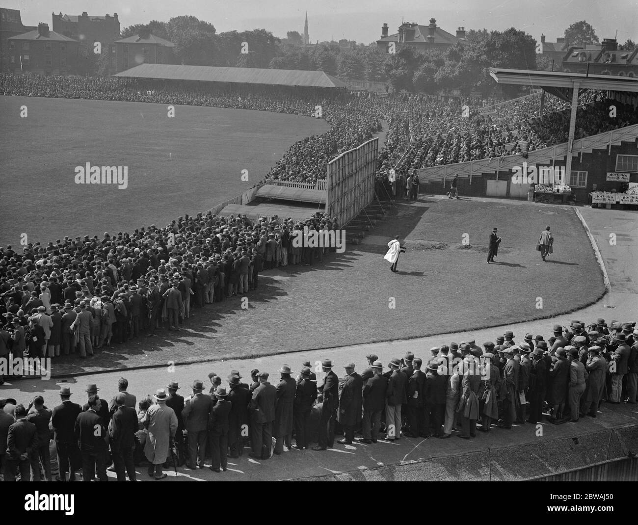 Una vista panoramica dell'Oval durante la prova match 1930 16 agosto 1930 Foto Stock