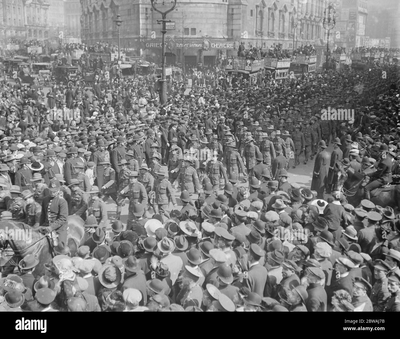 GIORNO DELL'ANZAC - scene nel filone 25 aprile 1917 Foto Stock