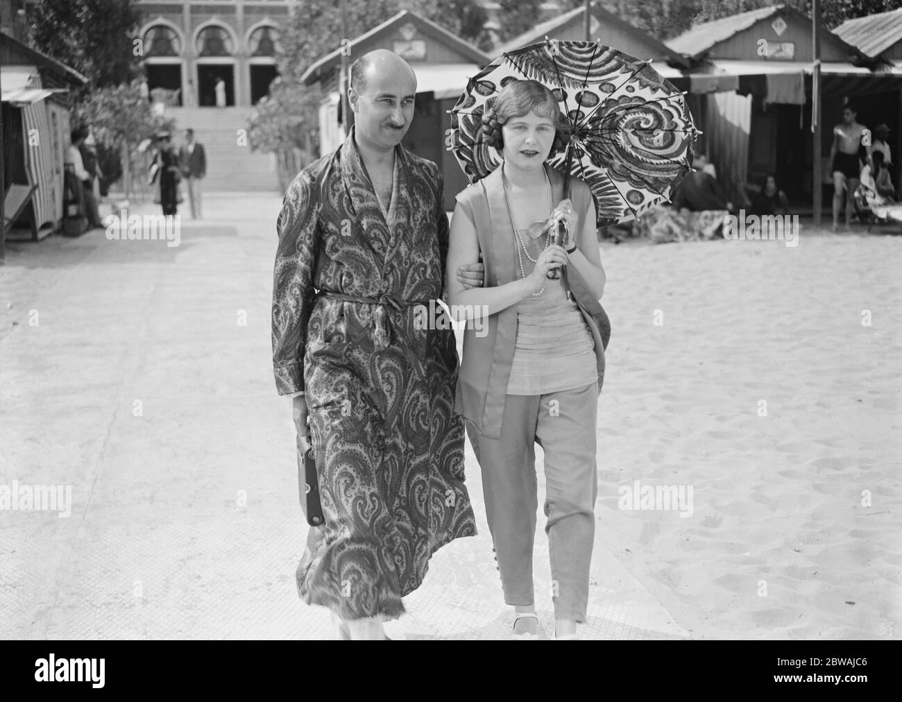 Sul Lido, signor e la signora Leonard Gollance, 25 agosto 1926 Foto Stock