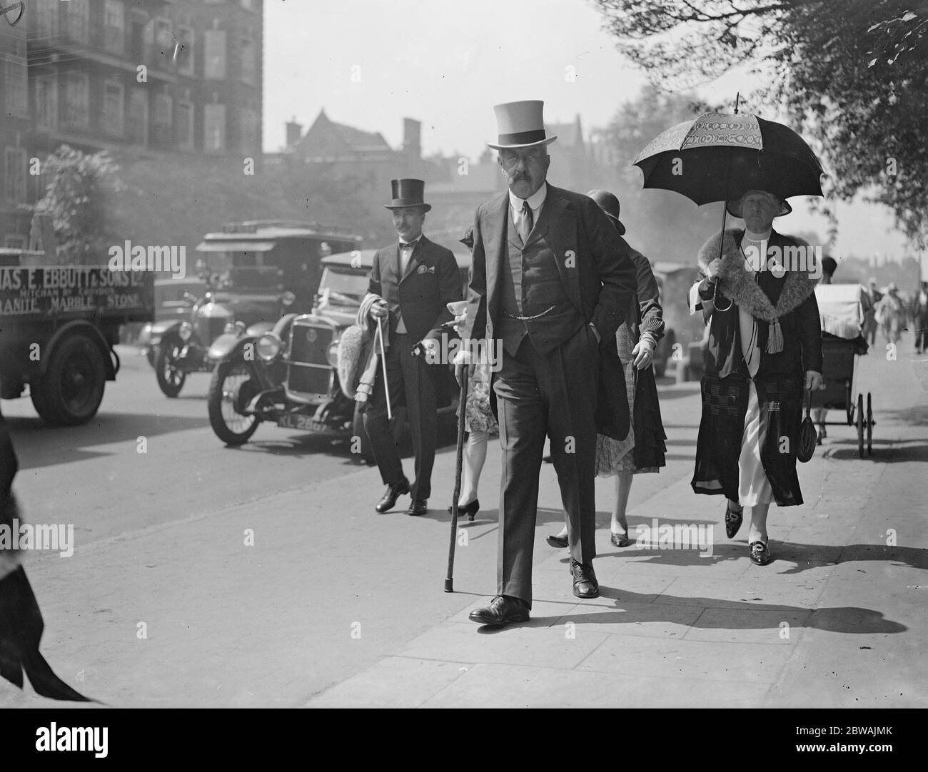 Eton contro Harrow a Lords . Il Duca del Devonshire 1929 Foto Stock