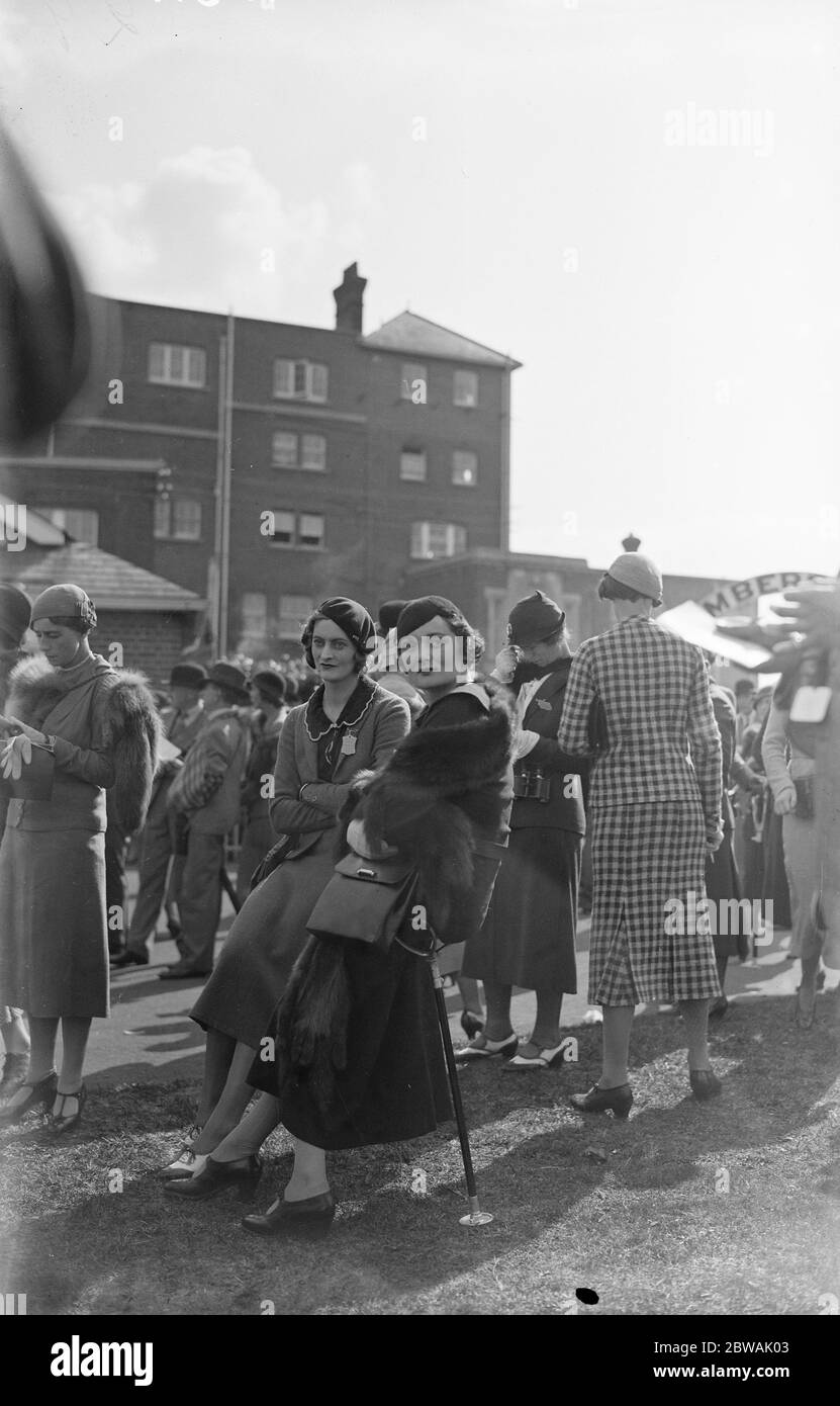 Newbury Hon Sig.ra Esmond Harmsworth (a destra) 22 settembre 1933 Foto Stock