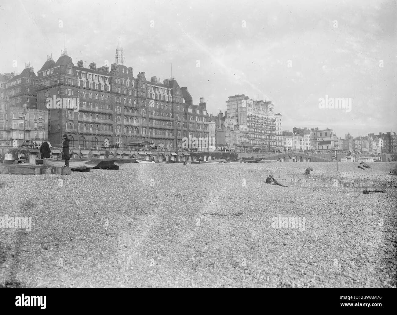 Brighton Metropole (a sinistra) e Grand Hotel 1925 Foto Stock