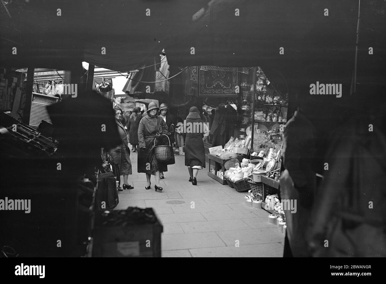 Londra - la scena tipica del mercato di strada, Lambeth Walk 18 Ottobre 1932 Foto Stock