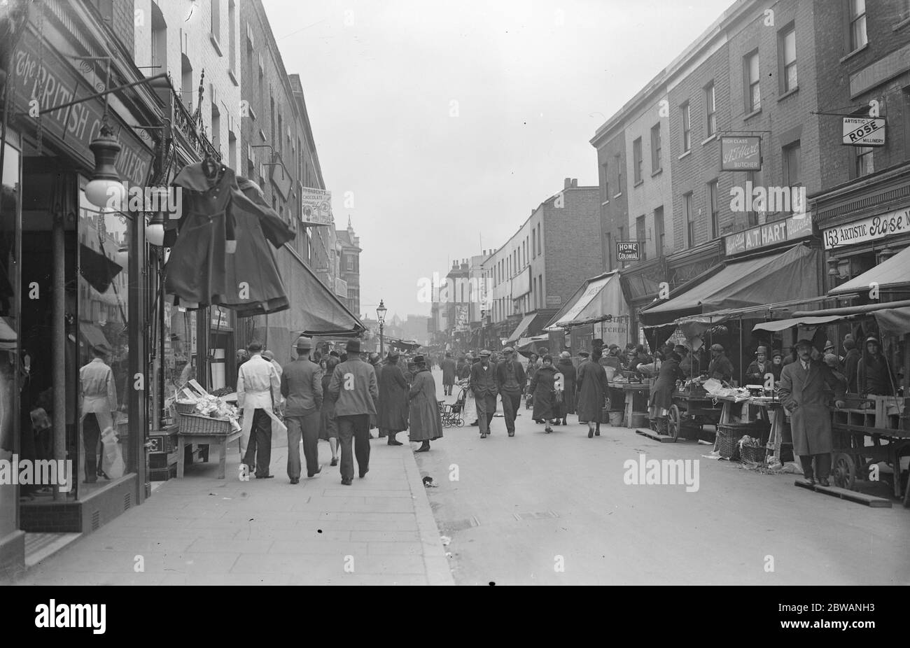 Londra - la scena tipica del mercato di strada, Lambeth Street Foto Stock