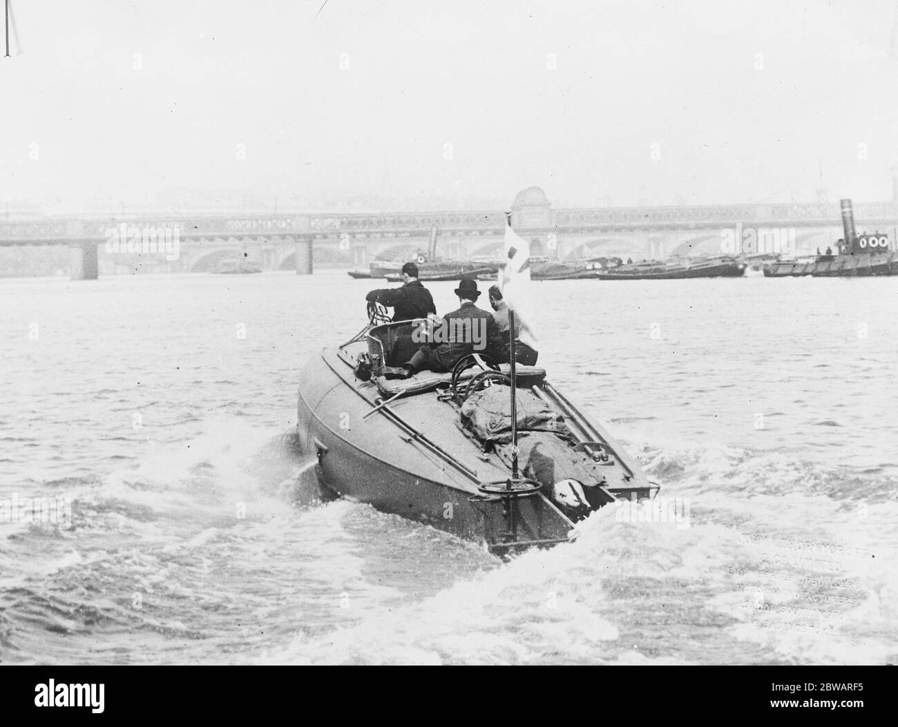 Imbarcazione costiera a motore ( conosciuta in Marina come ' Scooters ' ) Agosto 1919 Foto Stock
