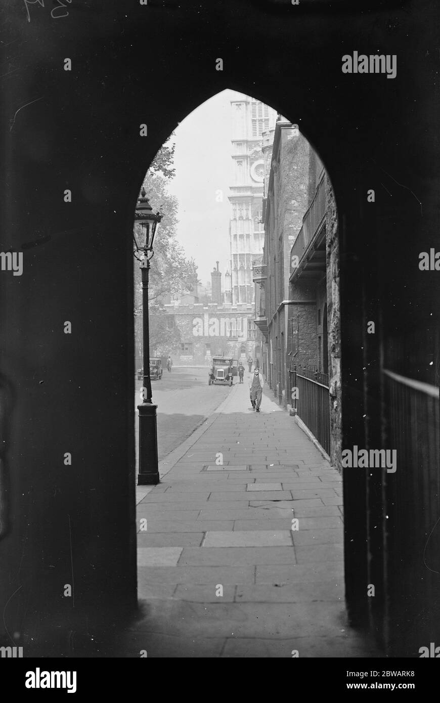Dean' s Yard Westminster , da Tufton Street 8 ottobre 1933 Foto Stock