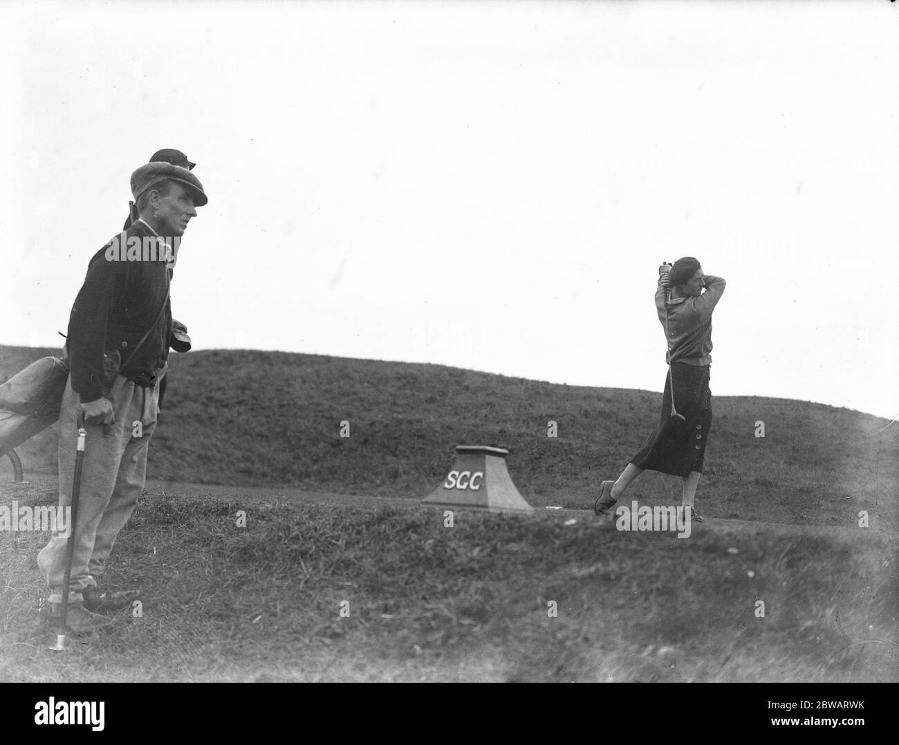 Ladies Golf Union Championship al Seacroft Golf Club , Skegness Lady Eddis si allena. Foto Stock