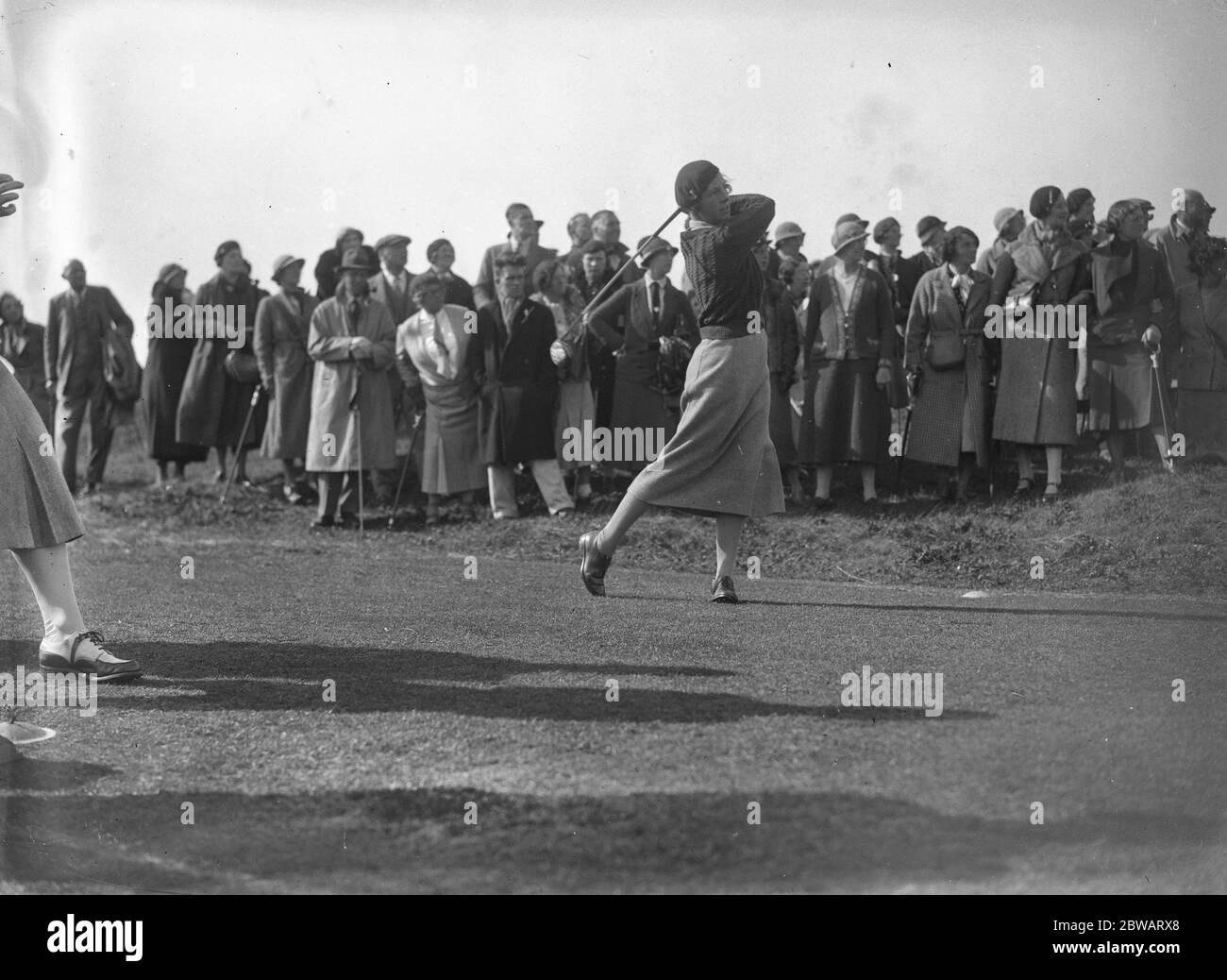 Ladies Golf Union English Ladies Close Golf Championship al Seacroft Golf Club , Skegness Miss Mary Johnson ( Hornsea ) si allena . Foto Stock