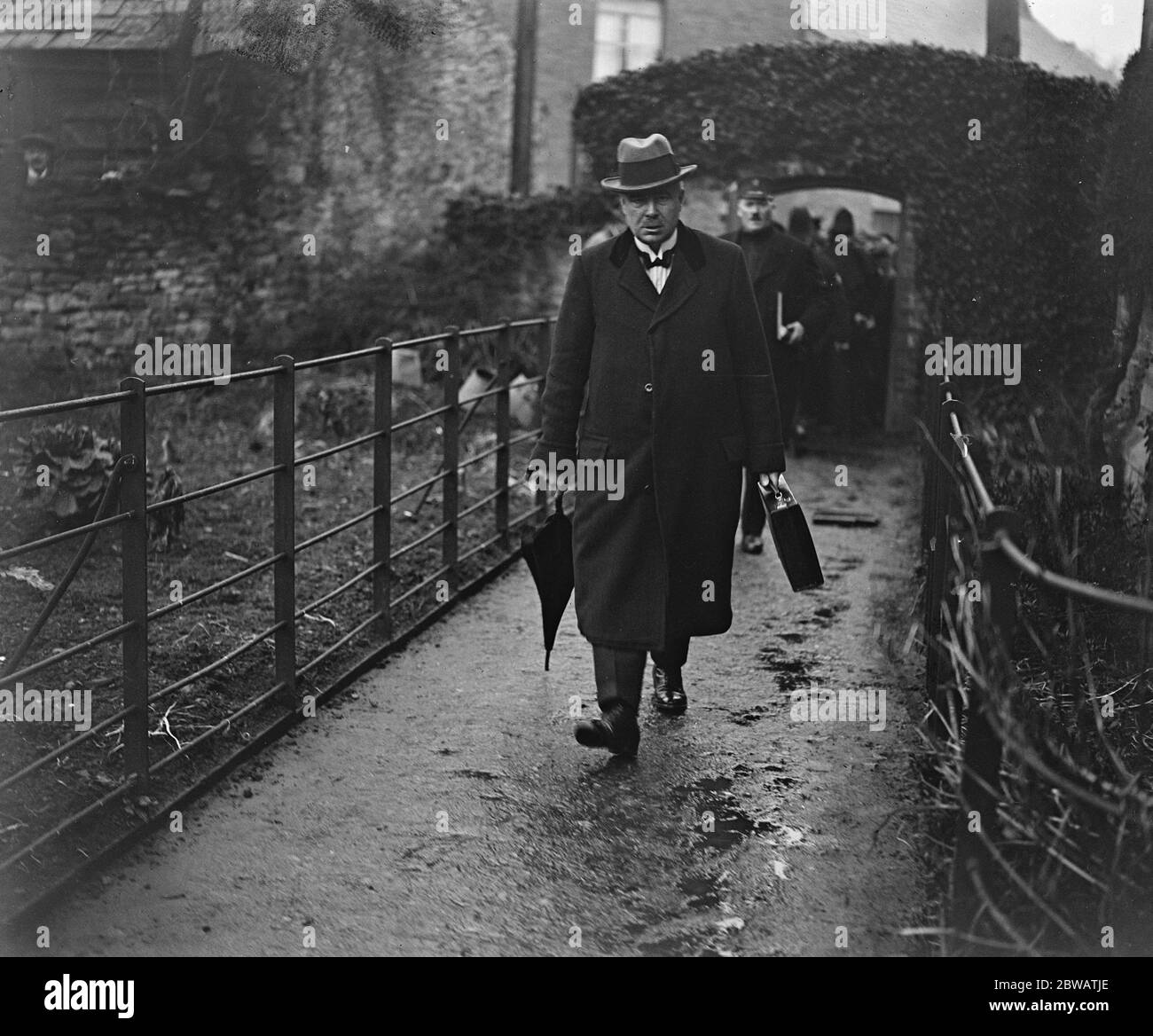 L'incaricato Arsenico Hay capo Ispettore Crutchett della Scozia Yard in arrivo 9 gennaio 1922 Foto Stock
