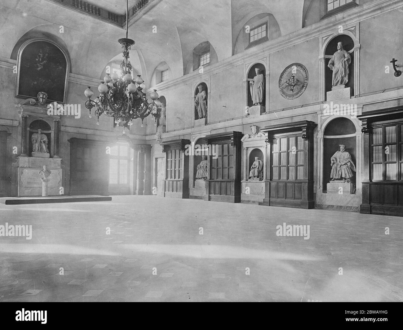 La Conferenza di Genova l'interno del Palazzo reale di Genova dove si terranno le importanti sedute della Conferenza 31 Mach 1922 Foto Stock