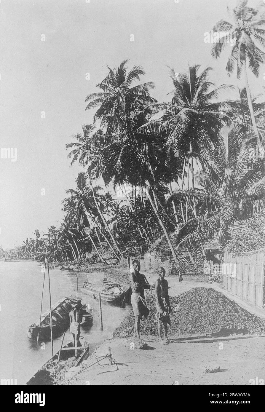 L'ansia grave di Moplah in India è stata causata dallo sviluppo della rivolta dei fanatici Moplah di Halabar (India sud-occidentale) 30 agosto 1921 Foto Stock