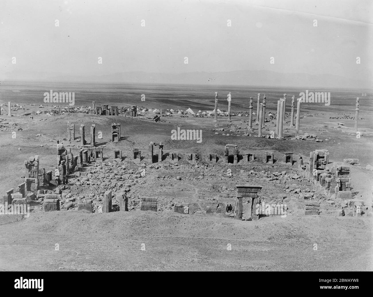 Persepolis dell'Iran . Antica capitale di Dario , bruciata da Alessandro Magno nel 1919 Foto Stock