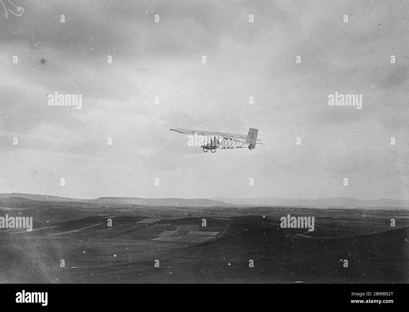 Notevole Aviation senza motore Meeting Allens macchina in volo 12 agosto 1922 Foto Stock