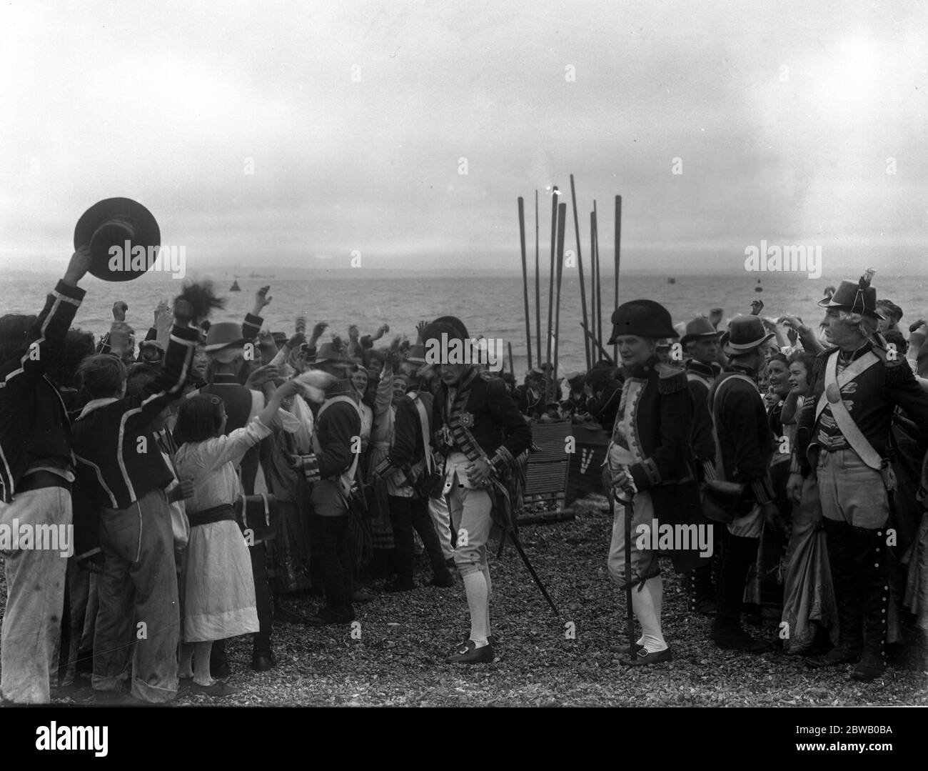 Re - sparare il film di Nelson che è stato distrutto da un incendio. Storming della Mole ( a Littlehampton ). 14 luglio 1918 Foto Stock