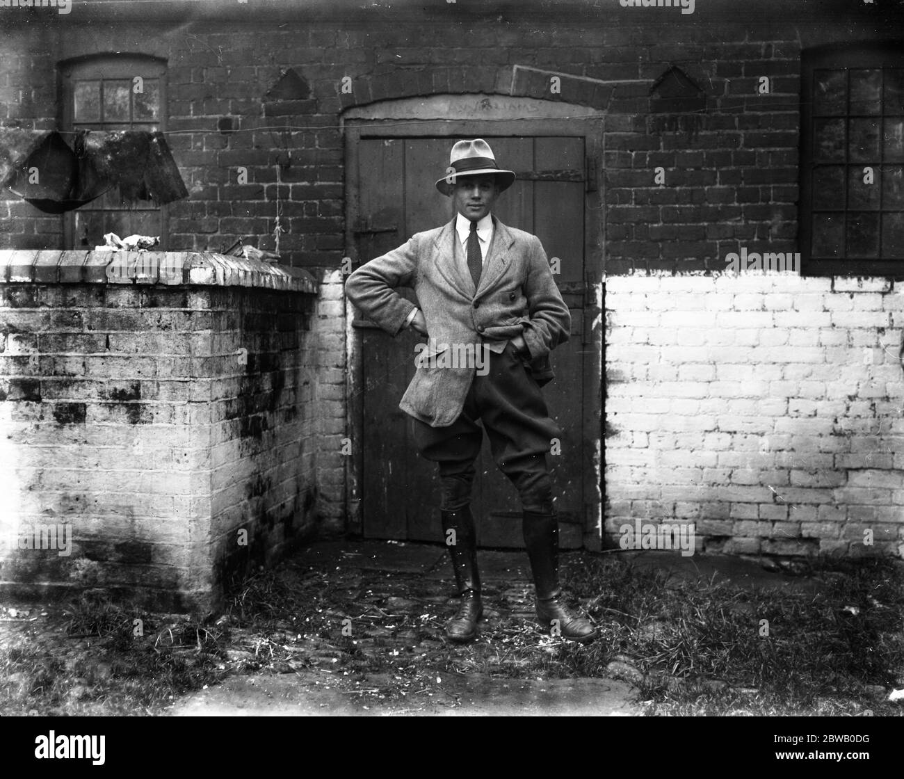 Il signor C L Ager, steplejack. 1922 Foto Stock