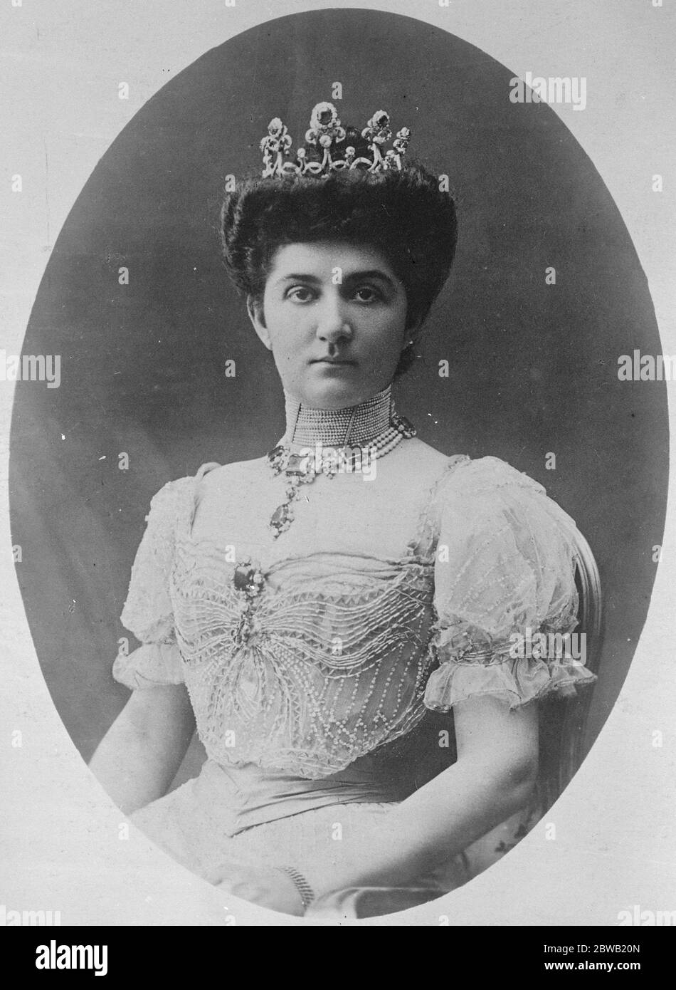 La Regina d'Italia 12 febbraio 1923 Principessa Vittoria Eugenie di Battenberg Foto Stock