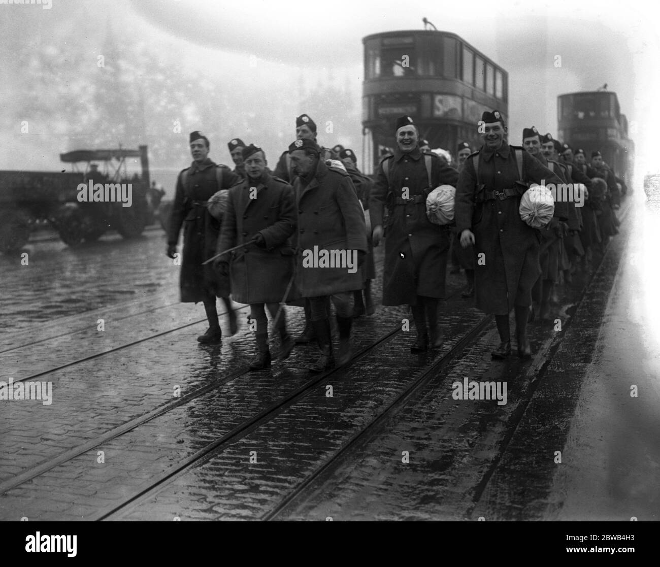 I poliziotti di Londra si uniscono al reggimento scozzese di Londra . 16 gennaio 1917 Foto Stock