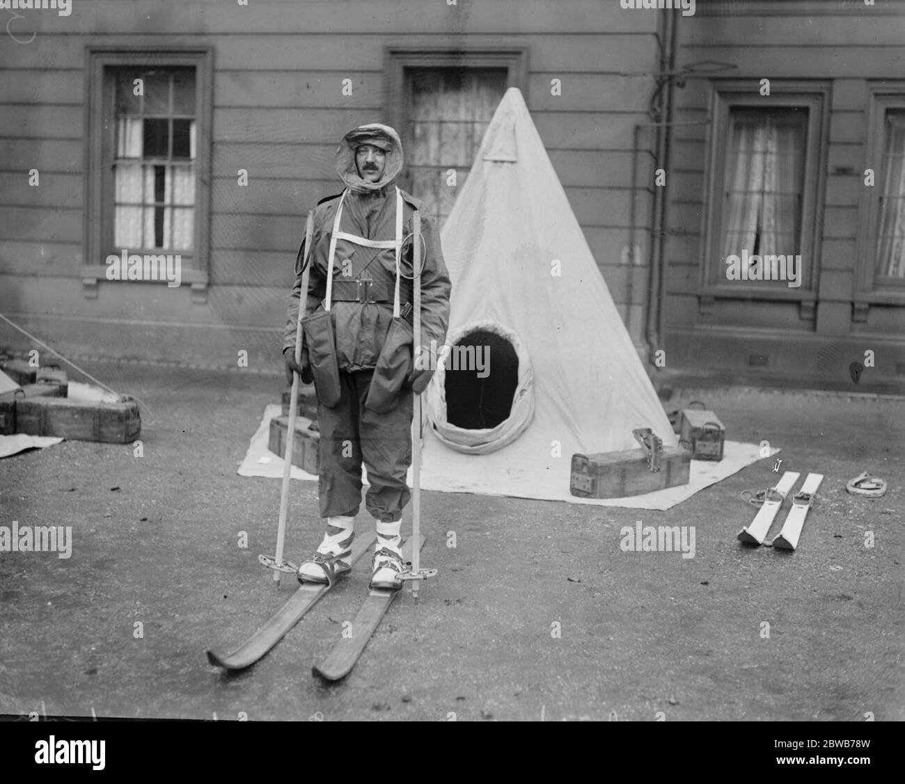 Abbigliamento artico e attrezzature per soldati britannici . Foto Stock
