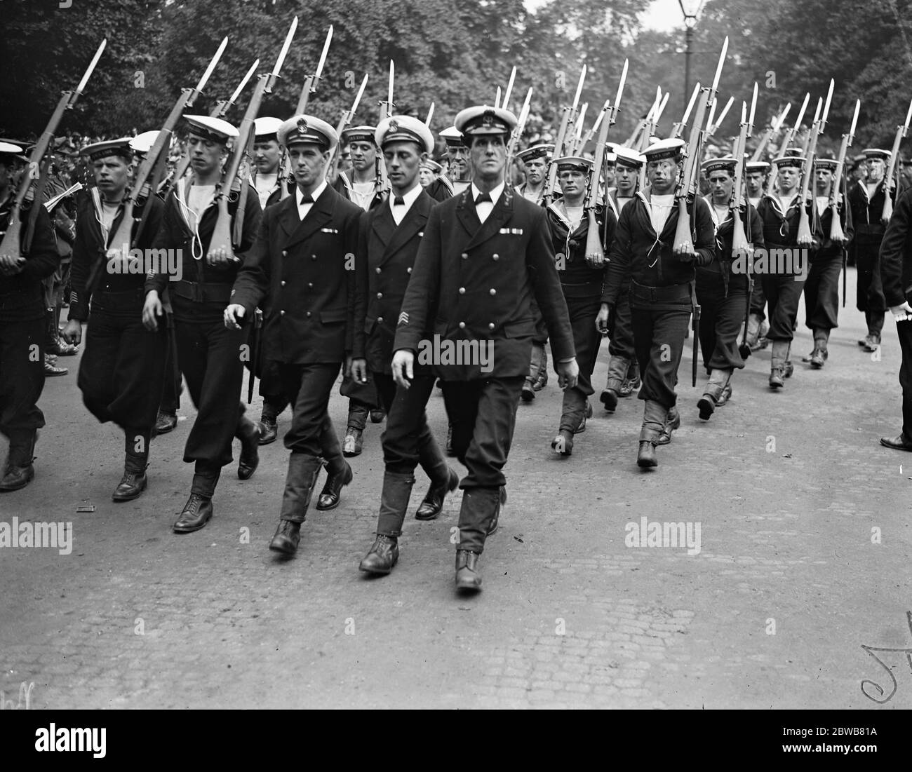 La grande vittoria marzo a Londra . Uomini di Leone della SM nella marcia della vittoria. 19 luglio 1919 Foto Stock
