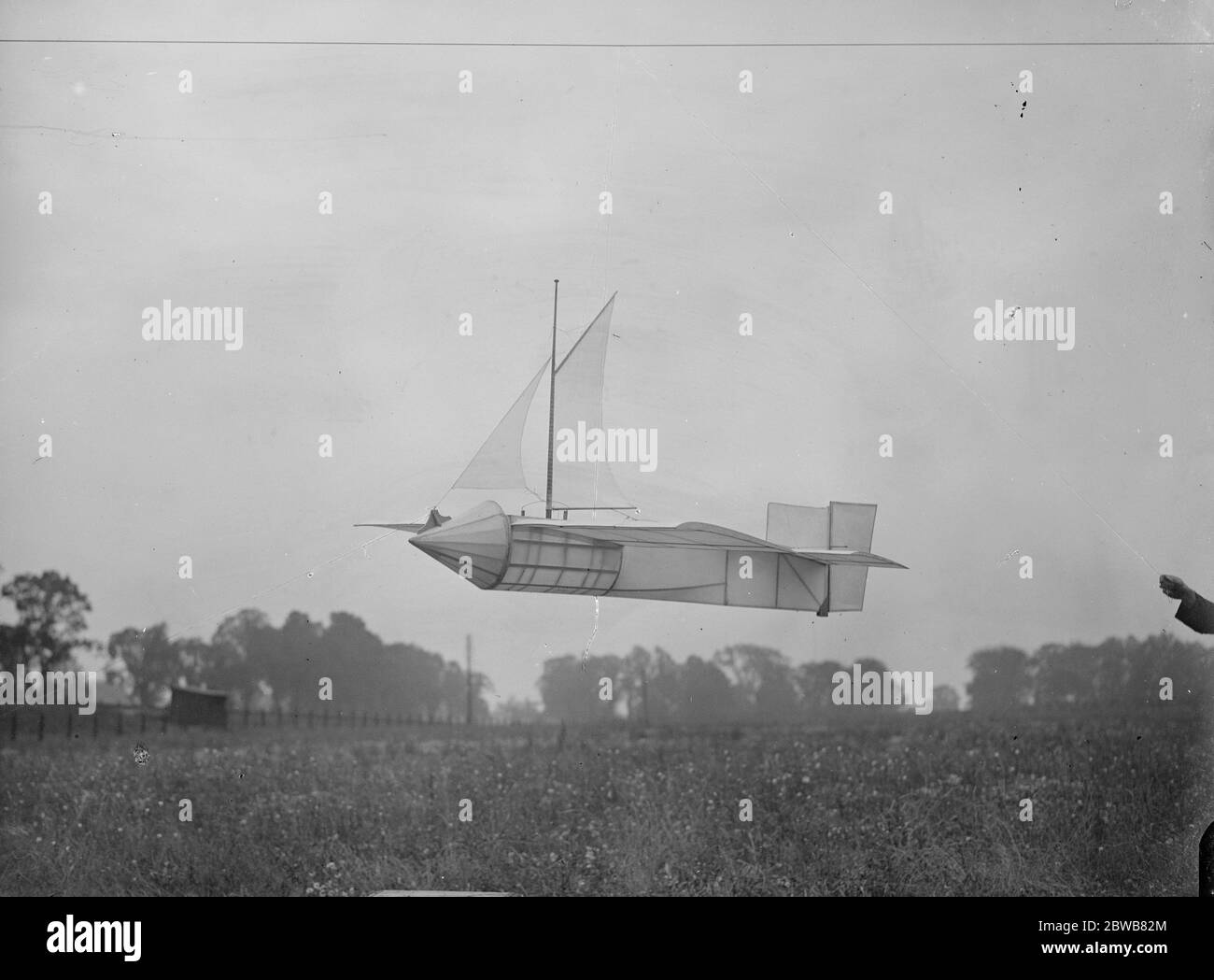 Prima foto del volo in monoplano inglese a Bishop' s Stortford , Hertfordshire . 4 ottobre 1922 Foto Stock