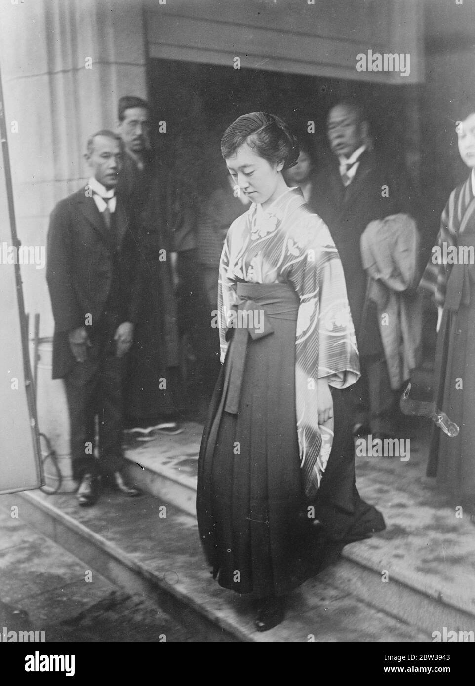 Principessa Nagaho in visita alla mostra d'arte francese 1922 ottobre Foto Stock