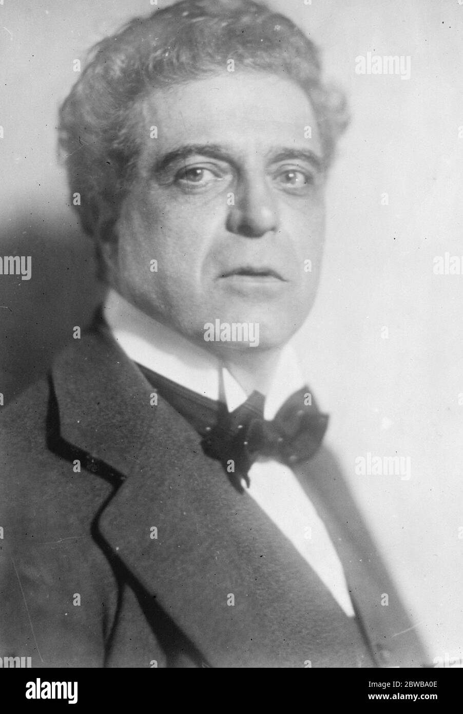 Dopo 20 anni una nuova immagine di Pietro Mascagni , il più famoso musicista d' Italia , che non è stato fotografato da quasi 20 anni . 9 dicembre 1924 Foto Stock