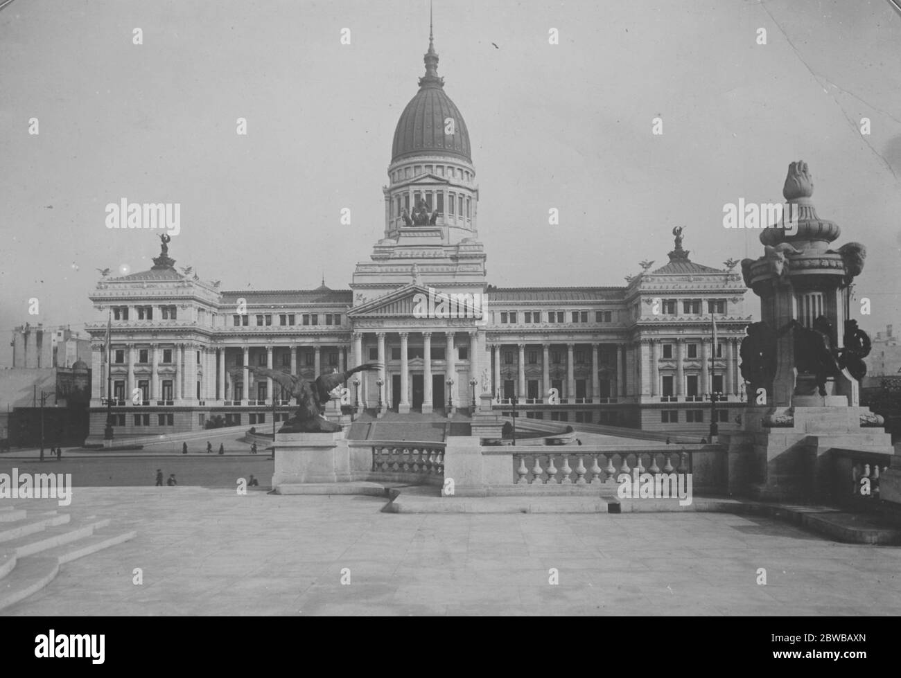 Il Principe di Galles a visitare l'Argentino . Il Palazzo del Congresso Nazionale di Buenos Aires . 9 dicembre 1924 Foto Stock