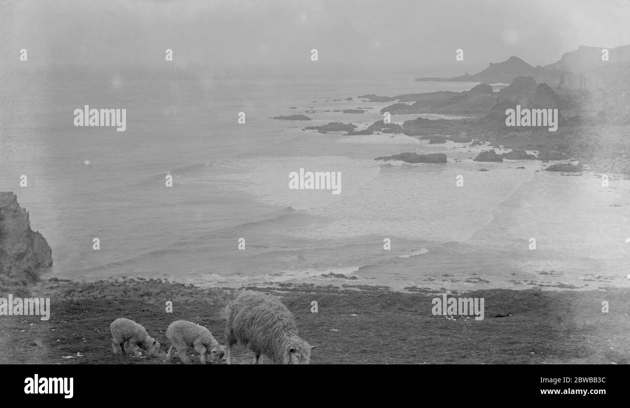 Una vista su Hartland Point , Devon . Foto Stock