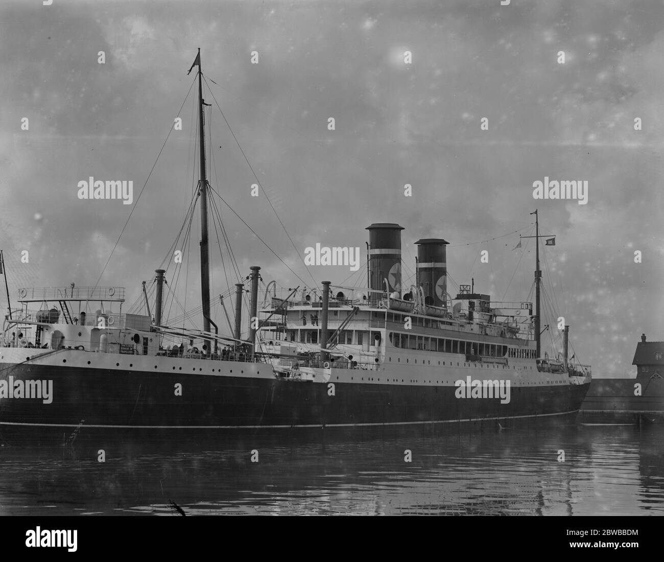 The Blue Star Liner,' SS. Andalucia Star' a Tilbury. Foto Stock