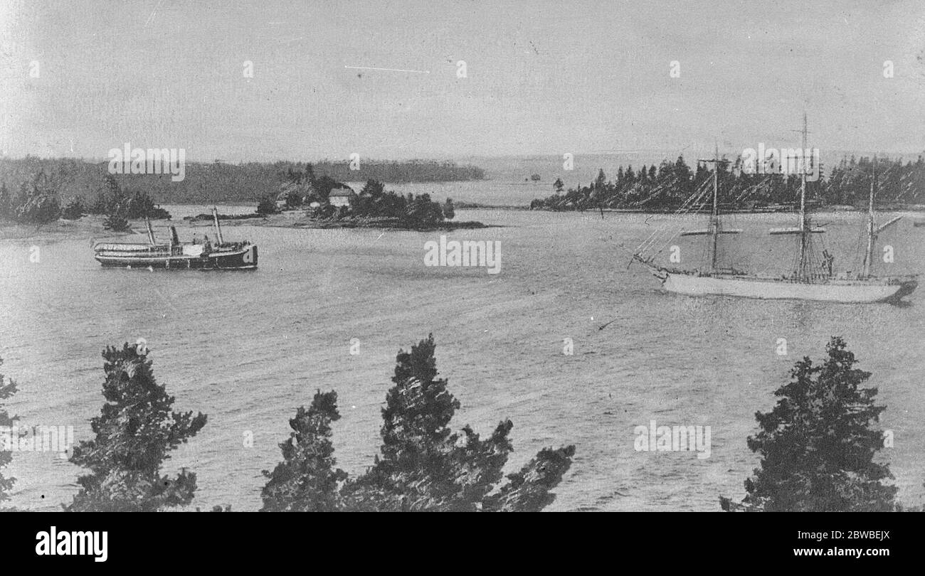 Le Isole Aland della Finlandia agosto 1921 Foto Stock