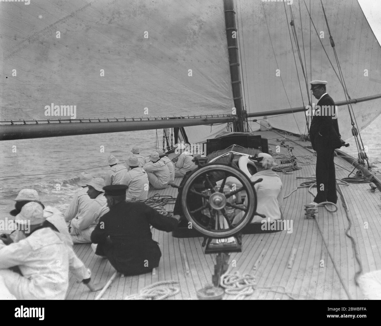 Prove in mare di Shamrock IV Foto Stock