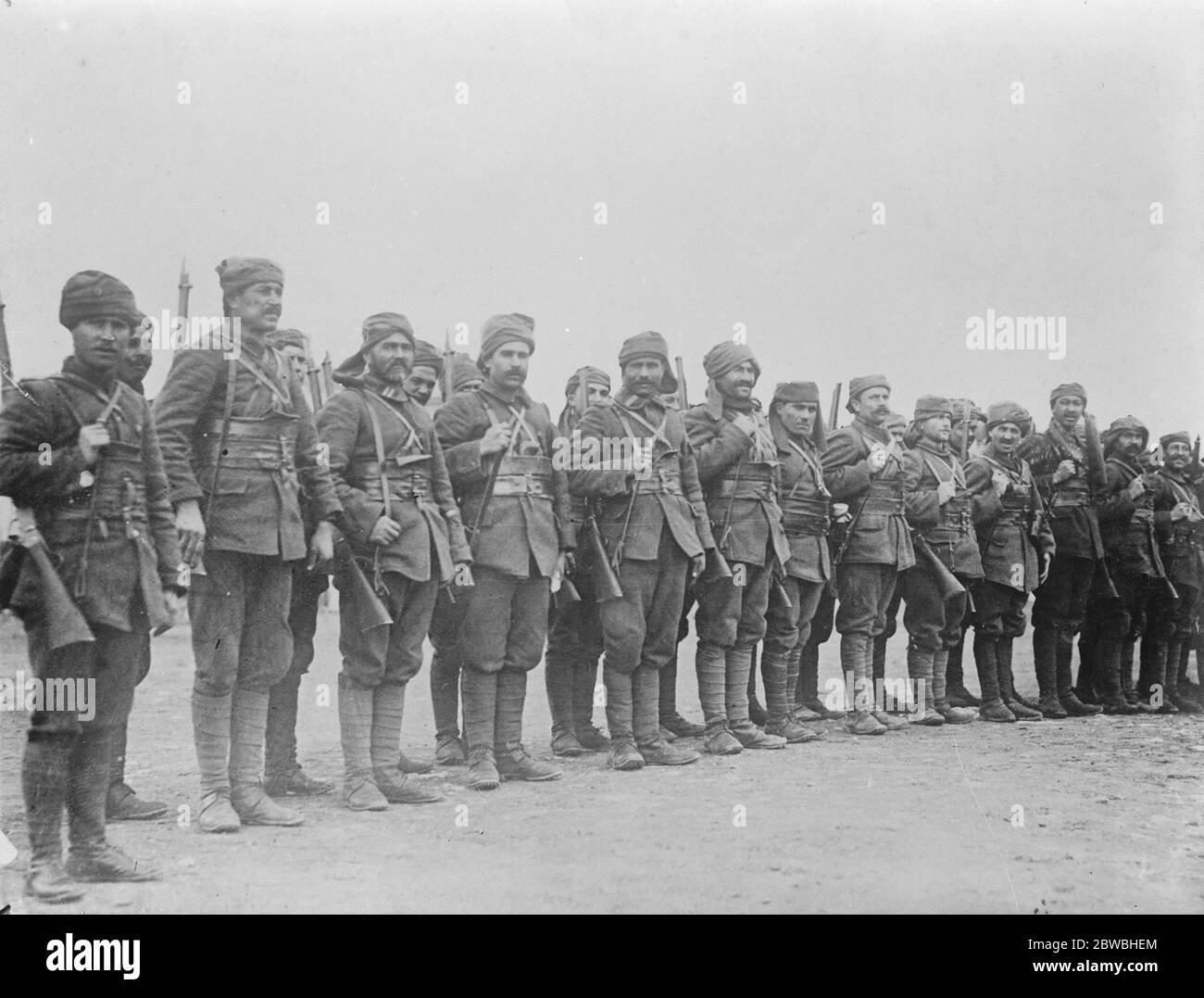 Fanteria turca a Gallipoli in Turchia 19 settembre 1922 Foto Stock