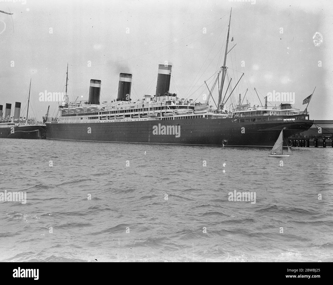 Gli Stati Uniti Linesr ' SS Leviathan ' a Southampton 4 novembre 1931 Foto Stock