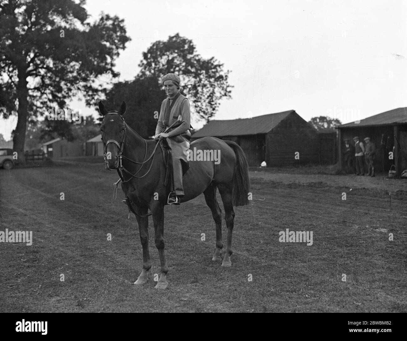 Ladies Polo Players at Spring Hill , Rugby Miss Bunty Balding 26 agosto 1931 Foto Stock