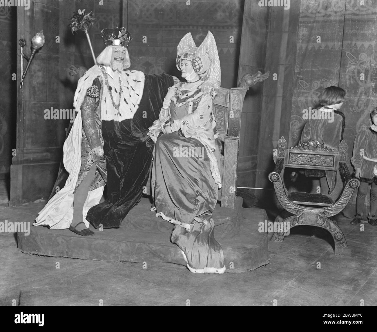 La sig.ra Ellen Terry e il sig. Holman Clark in veste di rehersal di ' Principessa e la Pea ' a Haymarket Matinee in aiuto di ' Cucine non valide di Londra ' Foto Stock