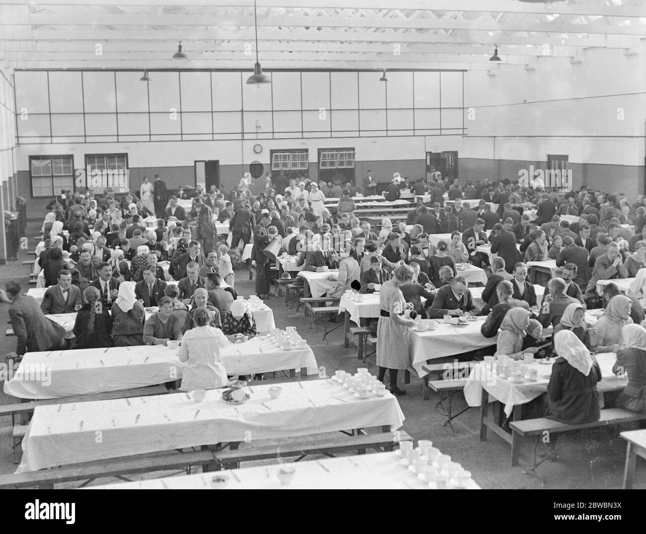 Atlantic Park , stazione emigrante a Southampton passeggeri di terza classe dall' imperatrice di Scozia nella sala gentili 1923 Foto Stock