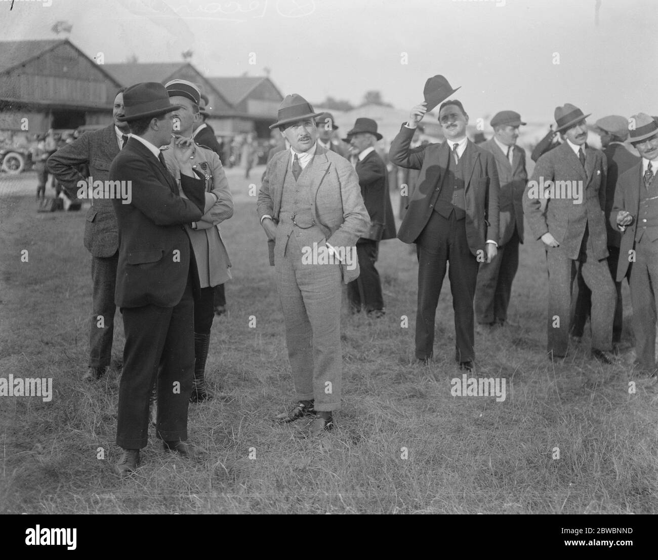 La gara aerea Gordon Bennett a Etampes , vicino a Parigi Sadi Lecointe il vincitore della gara 29 settembre 1920 Foto Stock