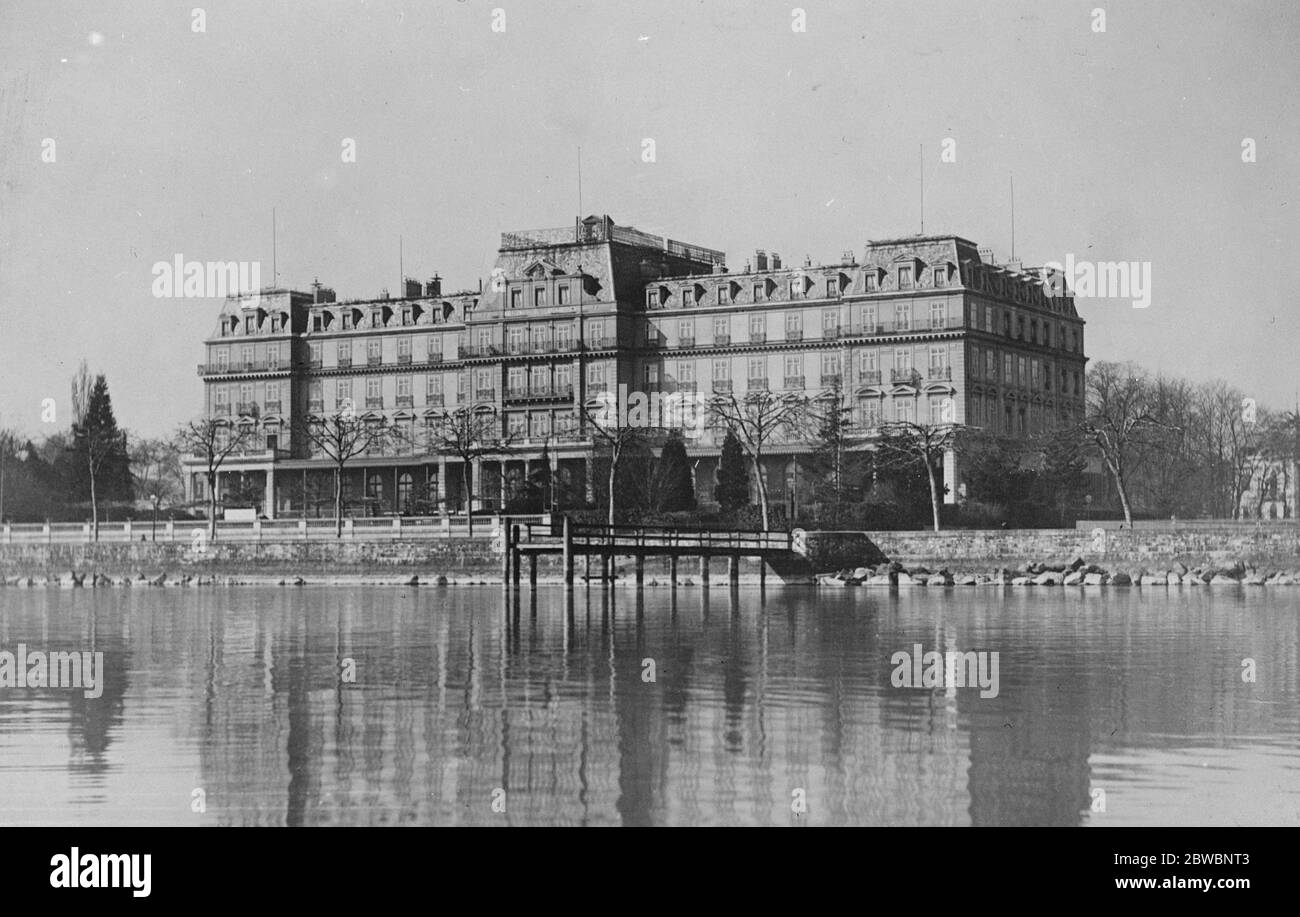 Sede della Lega delle Nazioni , Ginevra . 2 gennaio 1924 Foto Stock