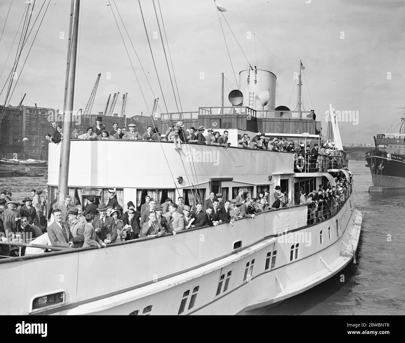 Il nuovo pacchetto vapore di Medway comppany' la nuova motonave del Royal Sovereign' 13 luglio 1937 Foto Stock